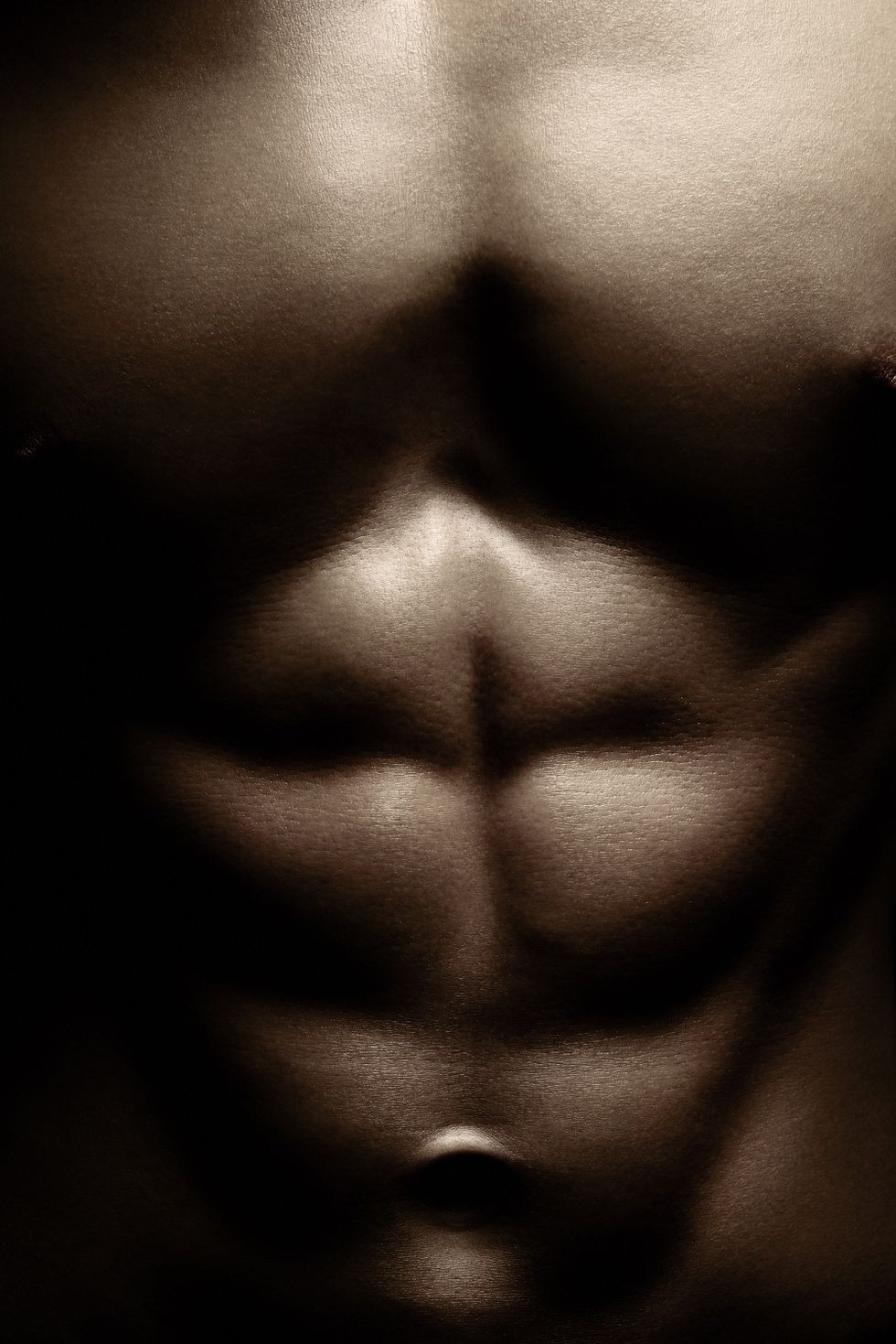Face, Black, Head, Nose, Muscle, Lip, Close-up, Barechested, Darkness, Chest, 