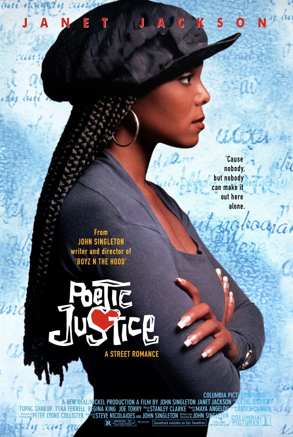 <p>由 Janet Jackson 主演的愛情片《馬路羅曼史》中，女主角 Justice 的髮型由導演 John Singleton 親自設計，最後以代表非裔美國人的雷鬼頭作為女主角的髮型。</p>