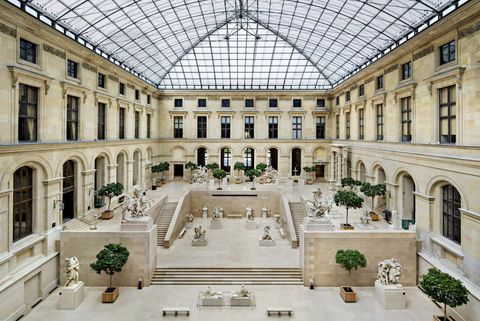 Building, Courtyard, Architecture, Classical architecture, Daylighting, Palace, Symmetry, Orangery, Estate, Interior design, 