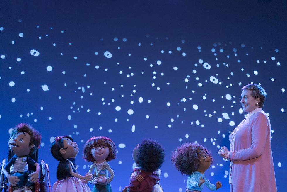 Toy, Dress, Purple, Violet, Space, Electric blue, Doll, Animation, Theatre, Holiday, 
