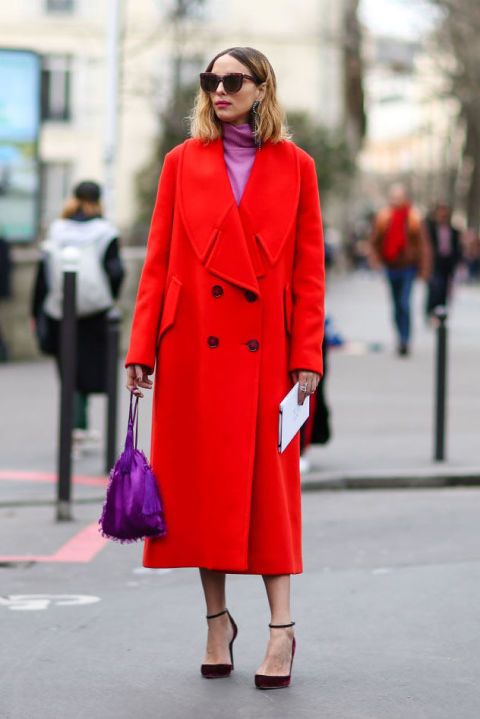 Clothing, Street fashion, Pink, Coat, Fashion, Red, Trench coat, Overcoat, Outerwear, Fashion model, 