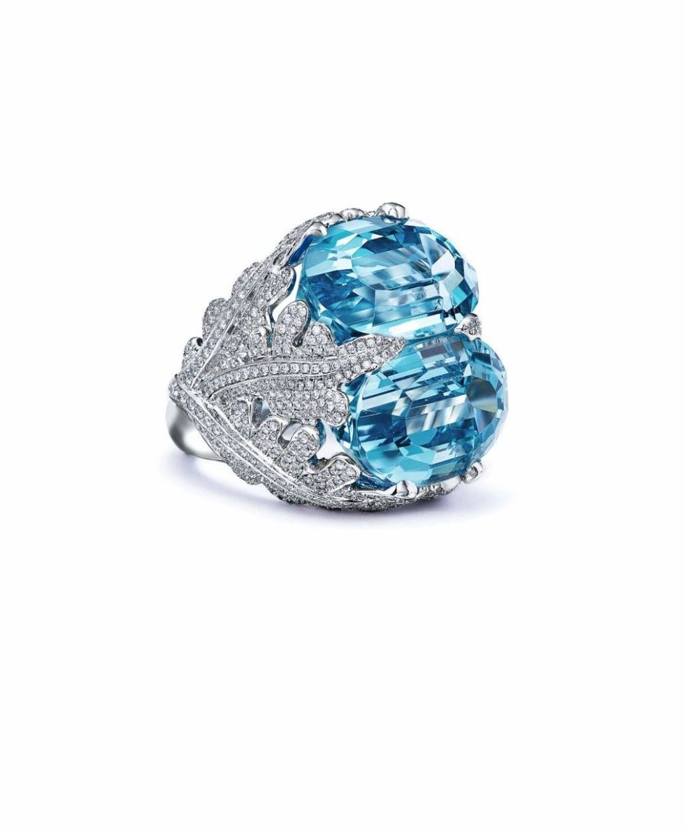 Blue, Diamond, Fashion accessory, Ring, Gemstone, Jewellery, Turquoise, Aqua, Turquoise, Platinum, 