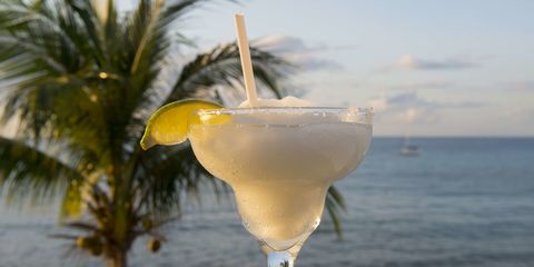 Drink, Alcoholic beverage, Vacation, Cocktail, Distilled beverage, Caribbean, Tropics, Margarita, Paradise, Palm tree, 
