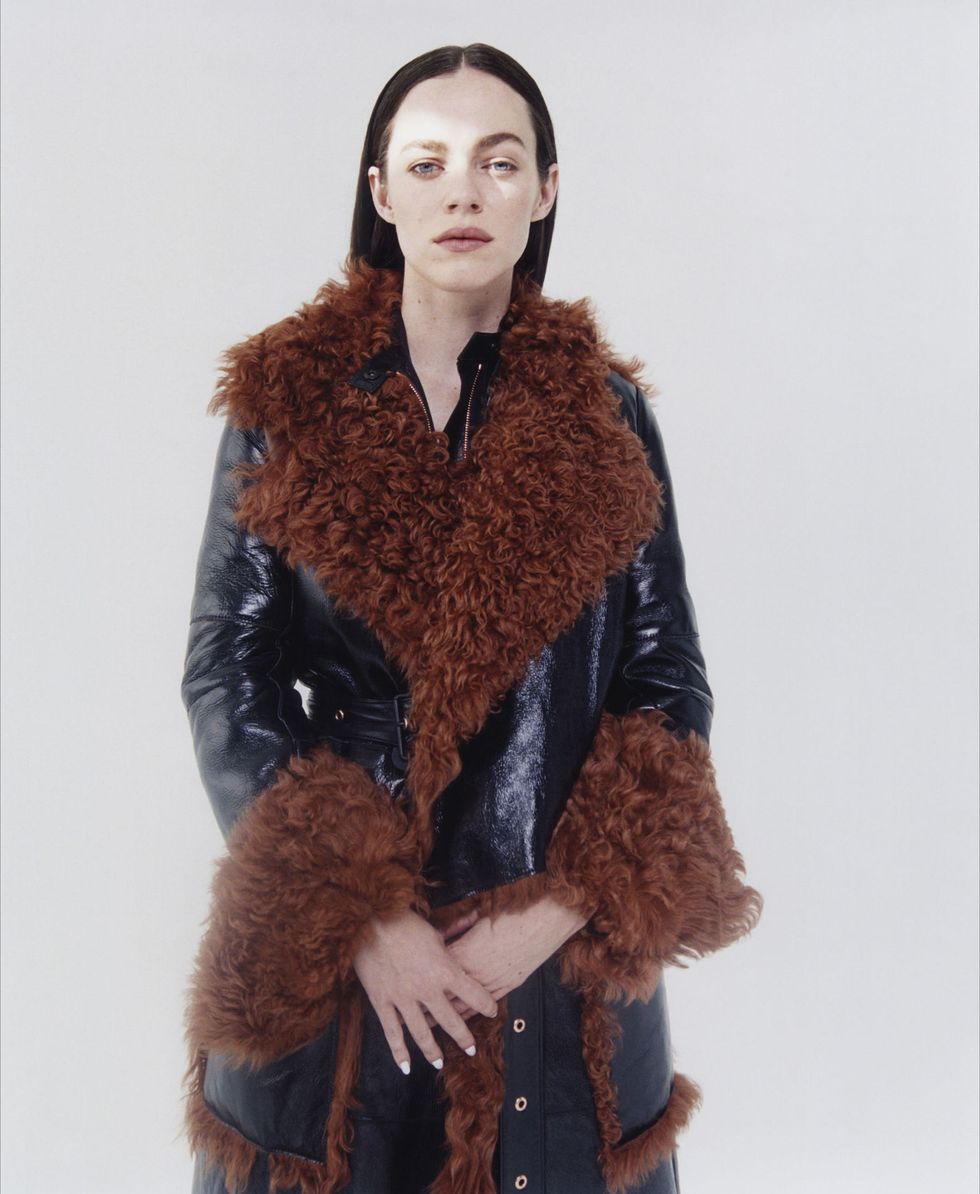 Fur clothing, Fur, Clothing, Outerwear, Brown, Coat, Fashion, Textile, Jacket, Leather, 