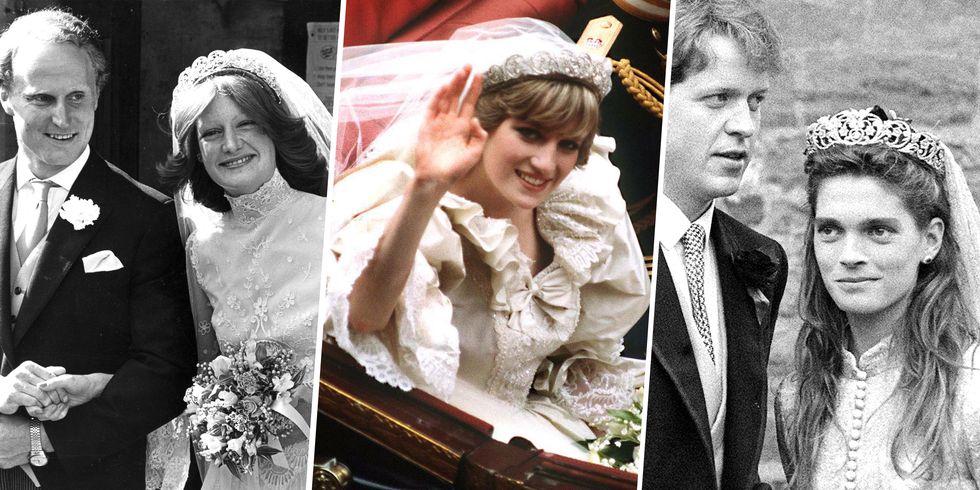 <p>One of Princess Diana's most frequently worn&nbsp;<a href="http://people.com/royals/princess-dianas-spencer-tiara-history-and-photos/">tiaras</a>&nbsp;came straight from her family. Diana wore the piece&nbsp;during her wedding to Prince Charles, but it was also worn by both her sisters on <em data-redactor-tag="em" data-verified="redactor">their</em> wedding days (peep&nbsp;Lady Sarah Spencer on the left), as well as by her sister-in-law&nbsp;Victoria Lockwood (right) on her wedding day.</p>