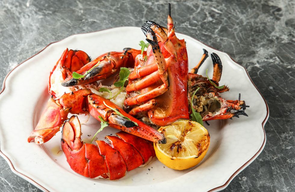 Food, American lobster, Seafood, Lobster, Dish, Cuisine, Spiny lobster, Homarus, Shrimp, Ingredient, 