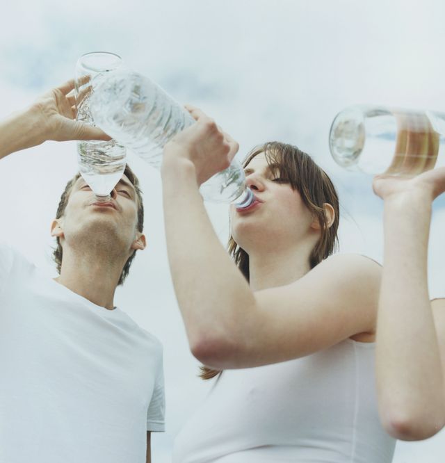 Water, Skin, Drinking water, Arm, Beauty, Hand, Water bottle, Plastic bottle, Bottled water, Drinking, 