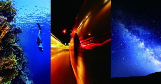 Blue, Water, Light, Sky, Lighting, Reflection, Night, Technology, Electric blue, Photography, 