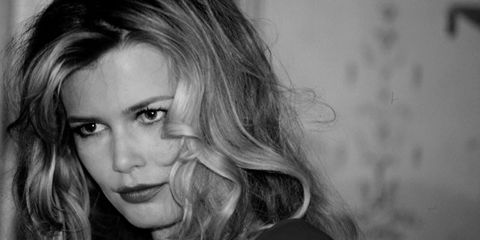 Hair, Face, Photograph, Black-and-white, Blond, Beauty, Hairstyle, Lip, Eyebrow, Monochrome photography, 