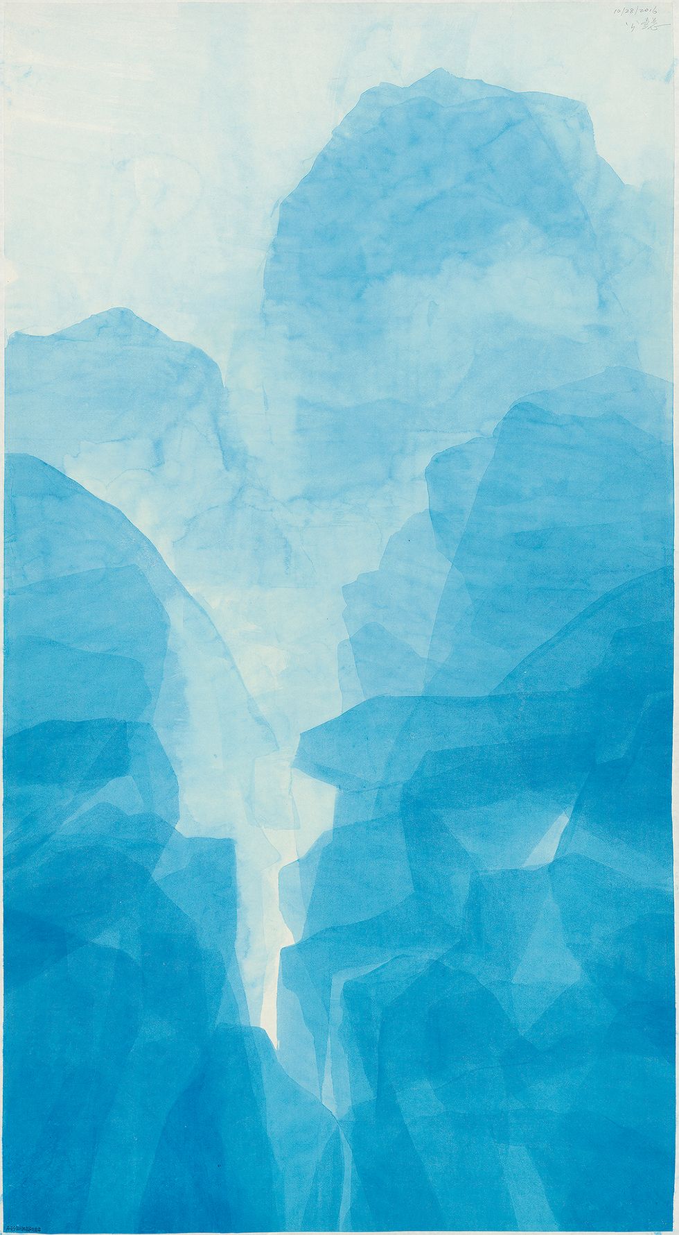Blue, Aqua, Turquoise, Azure, Teal, Sky, Watercolor paint, Painting, Art, Iceberg, 