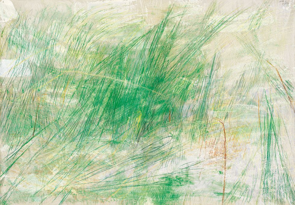 Green, Line, Grass, Drawing, Plant, Watercolor paint, Painting, Art, 