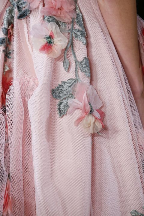 Pink, White, Clothing, Peach, Beauty, Dress, Textile, Close-up, Robe, Outerwear, 