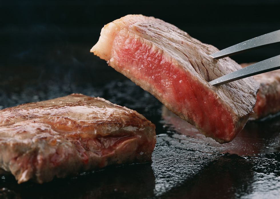 Red meat, Kobe beef, Food, Animal fat, Dish, Cuisine, Veal, Rump cover, Sirloin steak, Beef, 