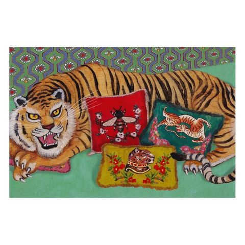 Tiger, Bengal tiger, Felidae, Wildlife, Siberian tiger, Big cats, Carnivore, Textile, Jungle, Animal figure, 