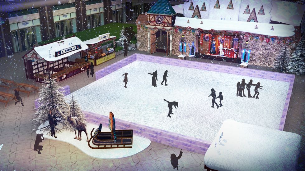 Ice rink, Ice skating, Building, Recreation, Winter, Snow, Ice hockey, Skating, Winter sport, Leisure, 