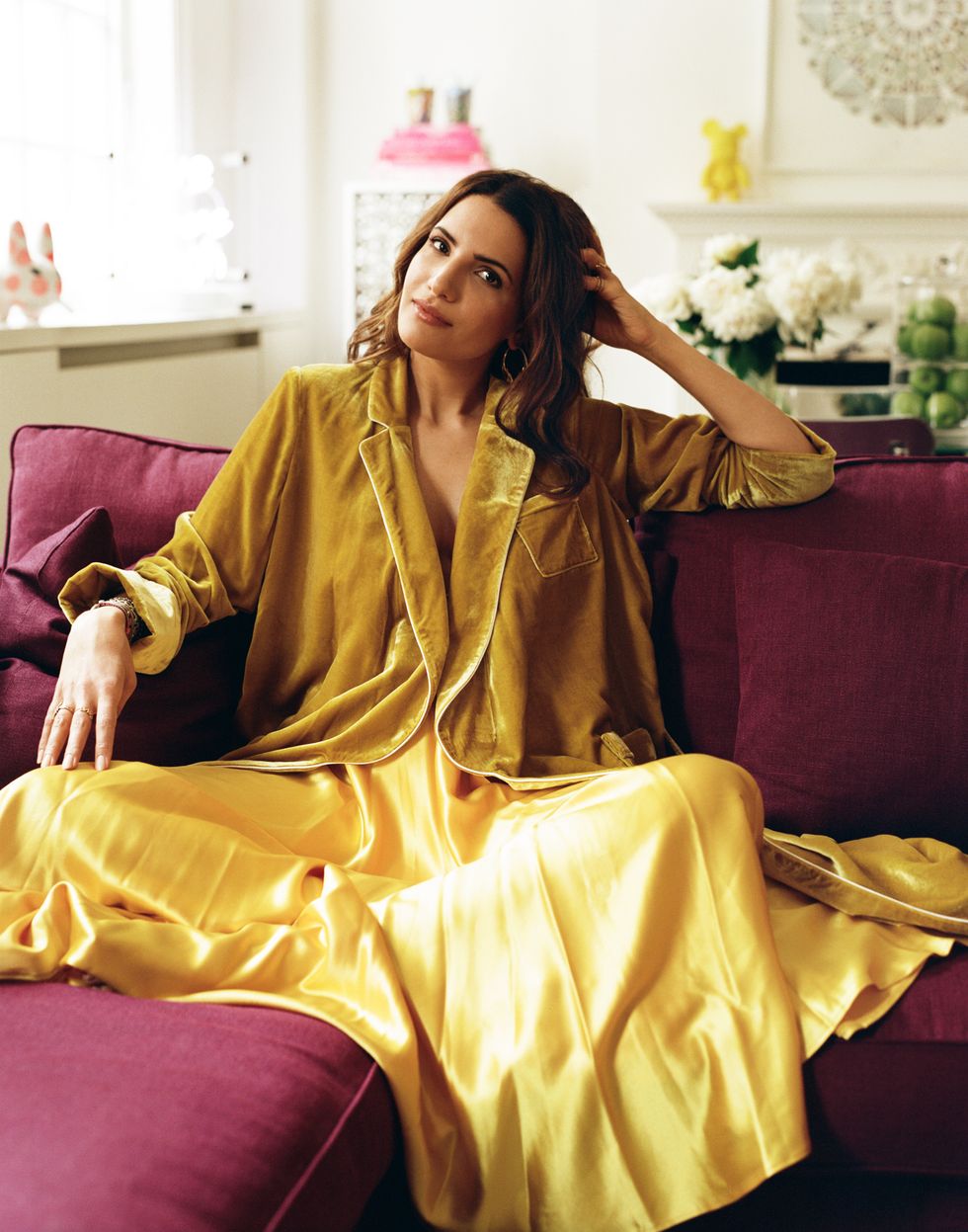 Clothing, Robe, Nightwear, Yellow, Satin, Pink, Fashion, Pajamas, Outerwear, Silk, 