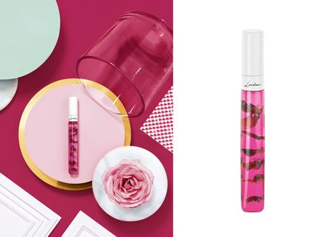 Pink, Product, Beauty, Lip, Lip gloss, Material property, Cosmetics, Liquid, Petal, Plant, 