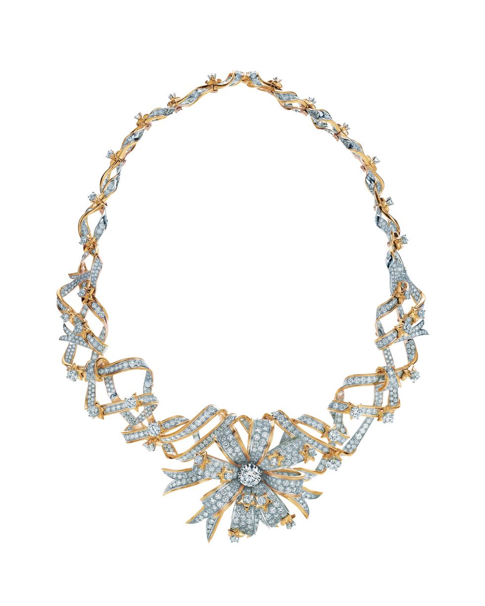 <p>Jean Schlumberger黃鑽鑽石緞帶項鍊，Tiffany Co.。</p>