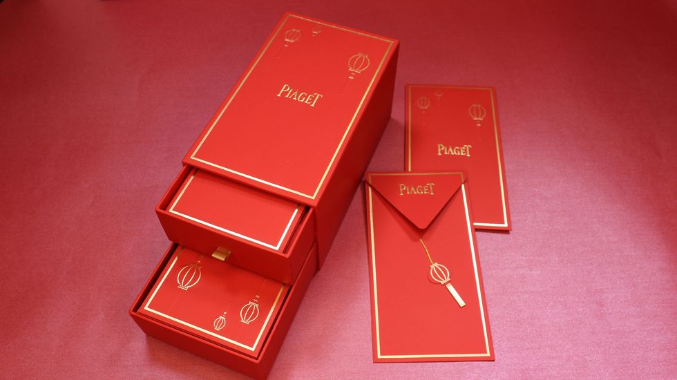 Red, Box, Material property, Rectangle, Brand, Gloss, 