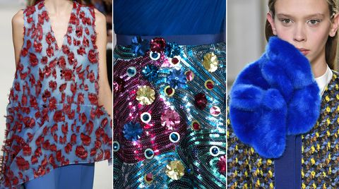 Clothing, Blue, Cobalt blue, Electric blue, Outerwear, Purple, Neck, Fashion, Dress, Textile, 