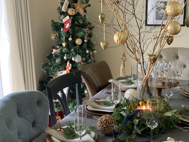 クリスマスのテーブルコーディネート　