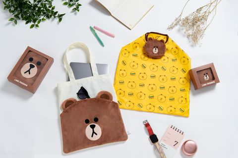台灣麥當勞「開春熊有禮」推出line friends「熊大雙層帆布包」「熊大摺疊手提袋」