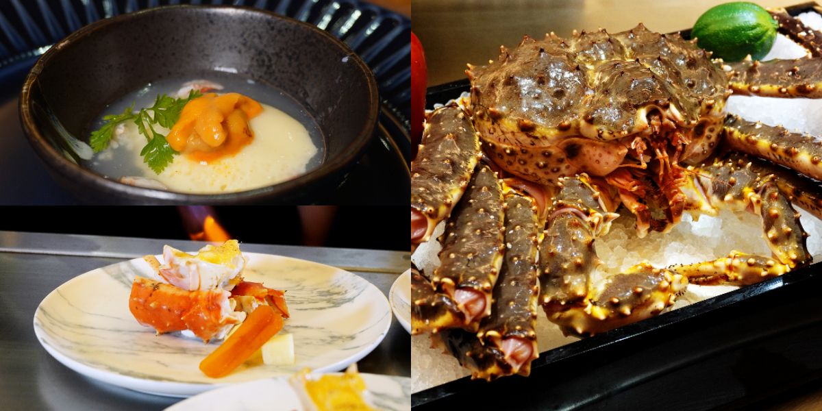 犇鐵板燒推出 北海道鮮活鱈場蟹 無菜單套餐 一次品嘗蟹膏玉子蒸 鐵板清蒸鮮美原味