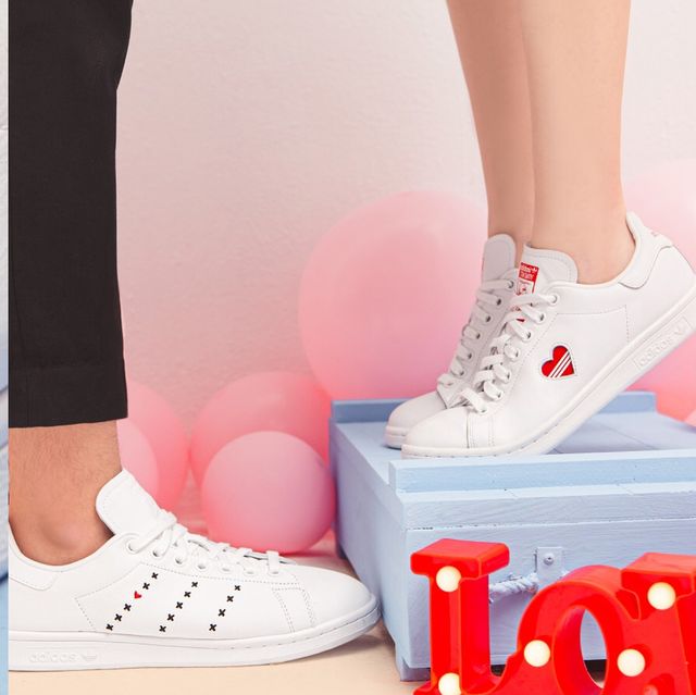 Adidas Originals 的stan Smith愛心小白鞋男女新款上市 球鞋控的最棒七夕情人節禮物就這情侶鞋