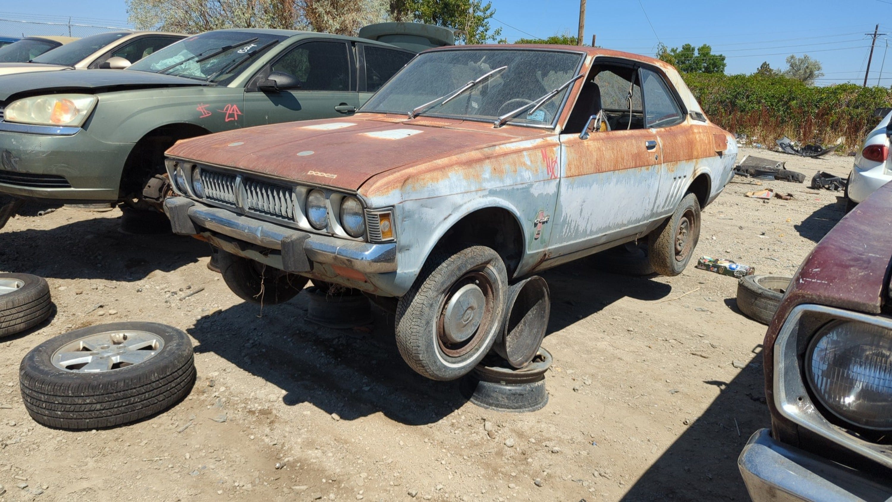 1973 Dodge Colt Hardtop Coupe Is Junkyard Treasure in Denver