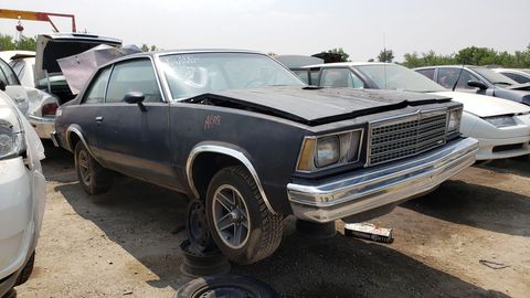 1978 chevrolet malibu coupe in colorado junkyard