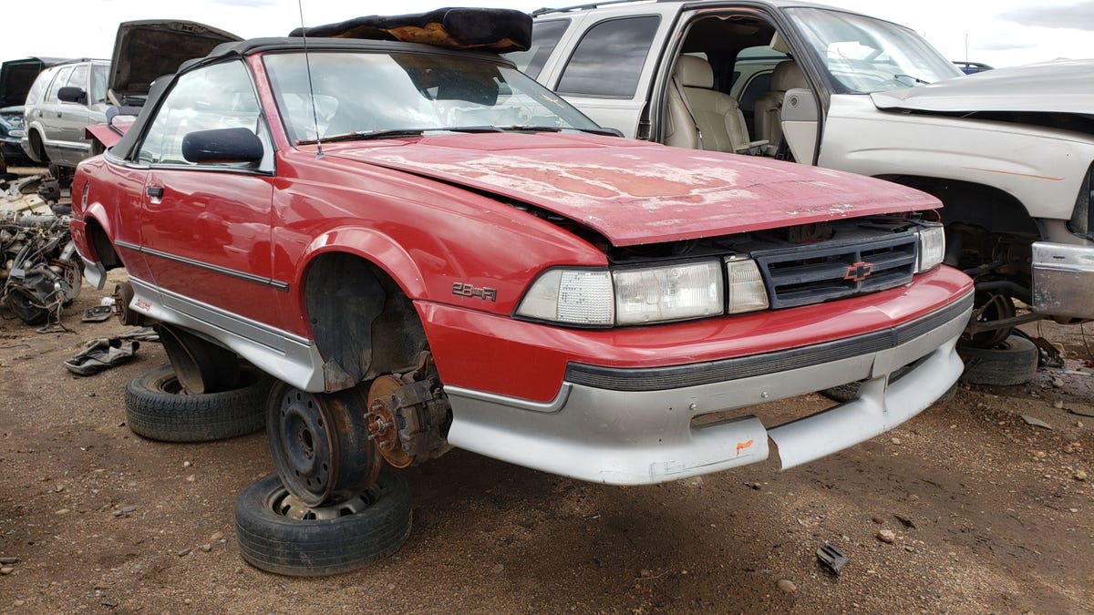 junkyard treasure 1988 chevrolet cavalier z24 convertible 1988 chevrolet cavalier z24 convertible