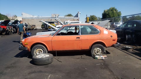 1977 fiat 128 3p in colorado junkyard