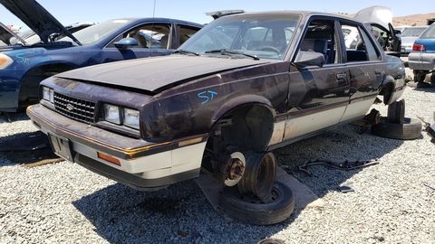 1985 chevrolet cavalier f41 in california junkyard