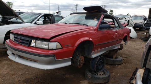 junkyard treasure 1988 chevrolet cavalier z24 convertible 1988 chevrolet cavalier z24 convertible