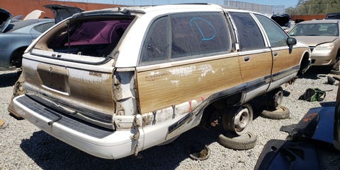 1993 buick roadmaster estate in california junkyard