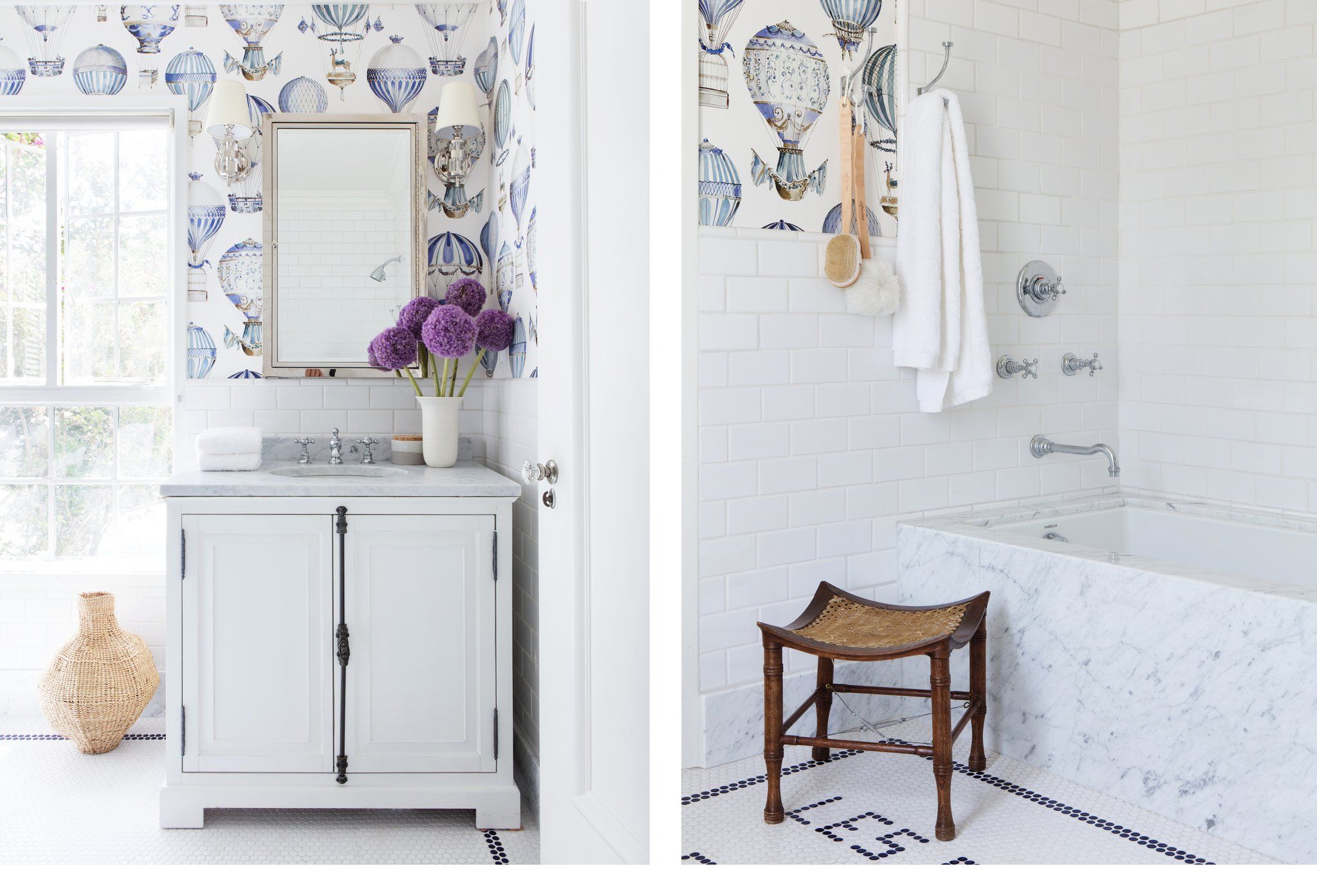 28 Bathroom Wallpaper Ideas That Will, White Marble Tile Bathroom Wallpaper