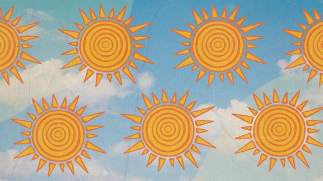 illustration of multiple suns