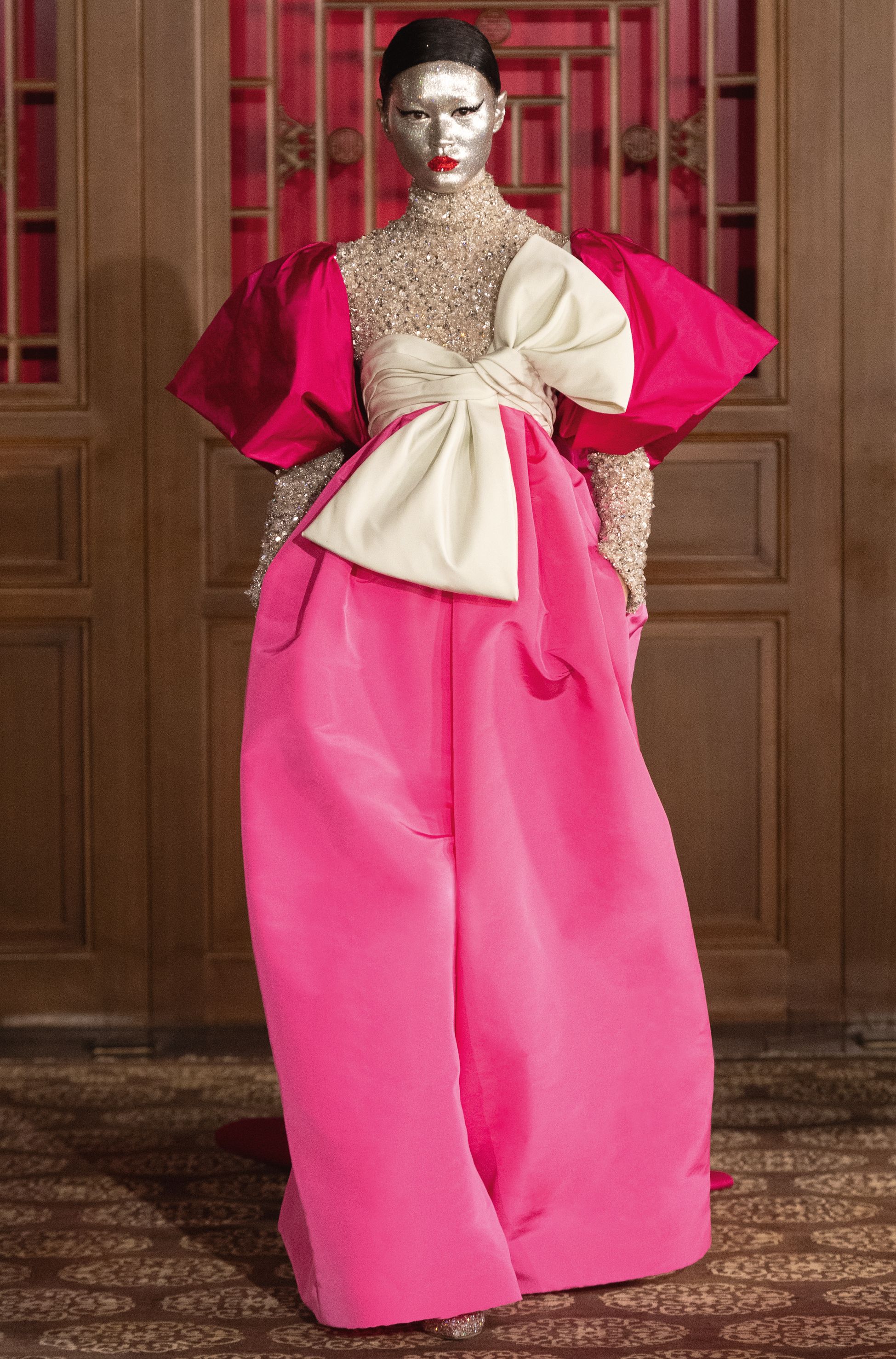 pink couture dress