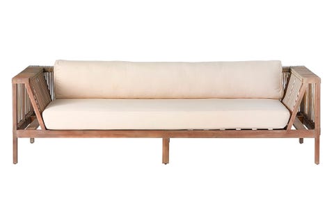 Furniture, Couch, Sofa bed, Outdoor sofa, studio couch, Outdoor furniture, Beige, Comfort, Armrest, Futon, 