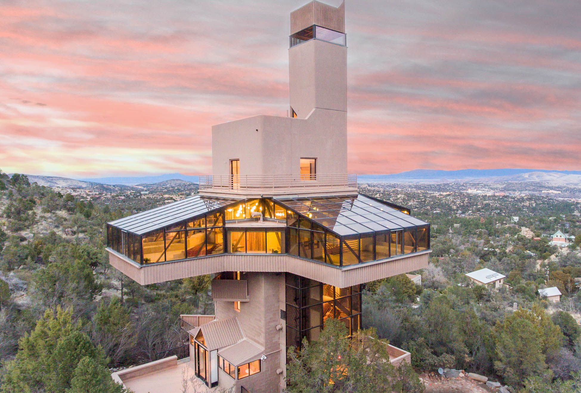 Prescott Arizona S Falcon S Nest House Is For Sale Luxury Homes For Sale   006 Aerial View 1492450981 