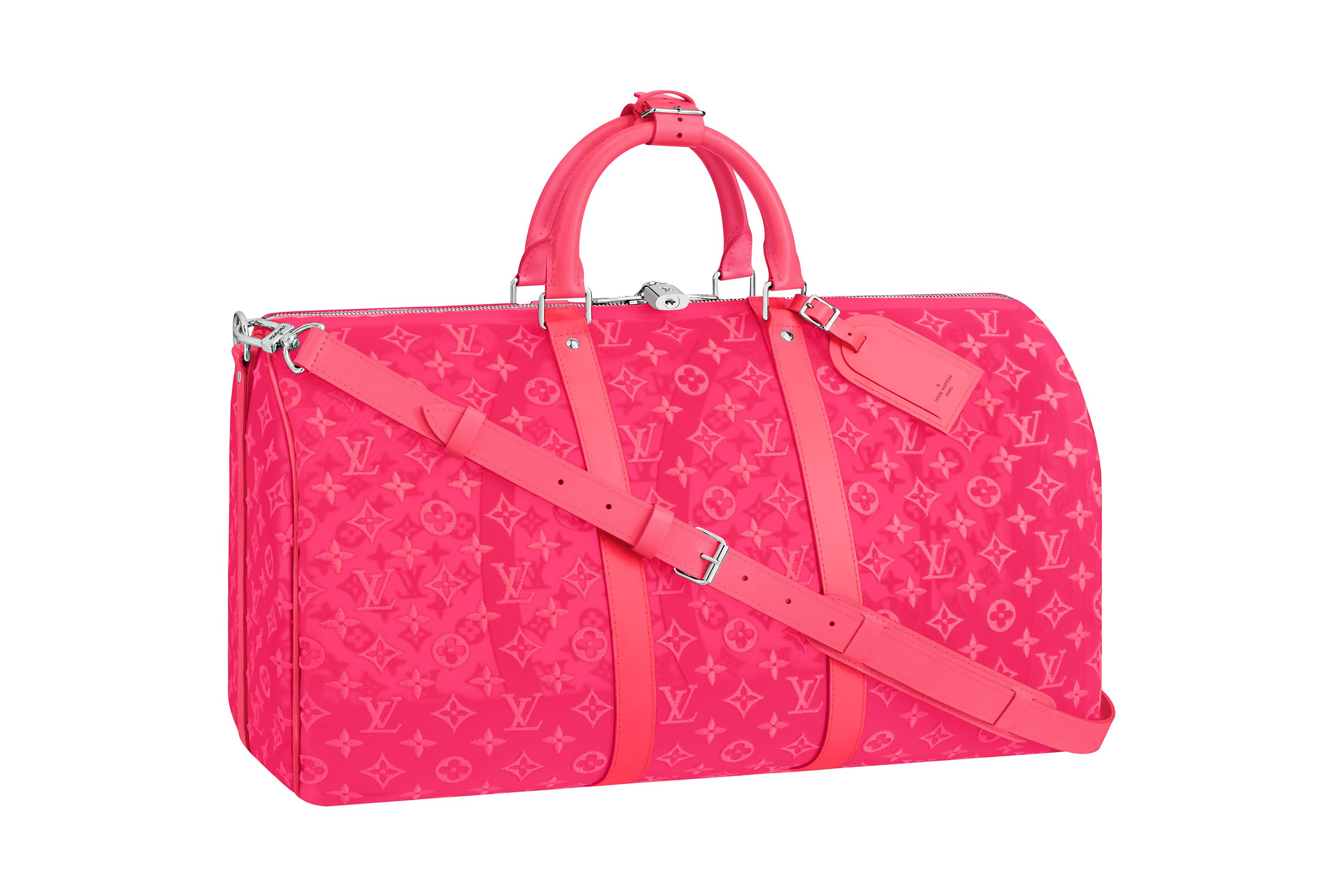 Louis Vuitton x Virgil Abloh Red Monogram PVC Keepall Bandouliére 50, myGemma