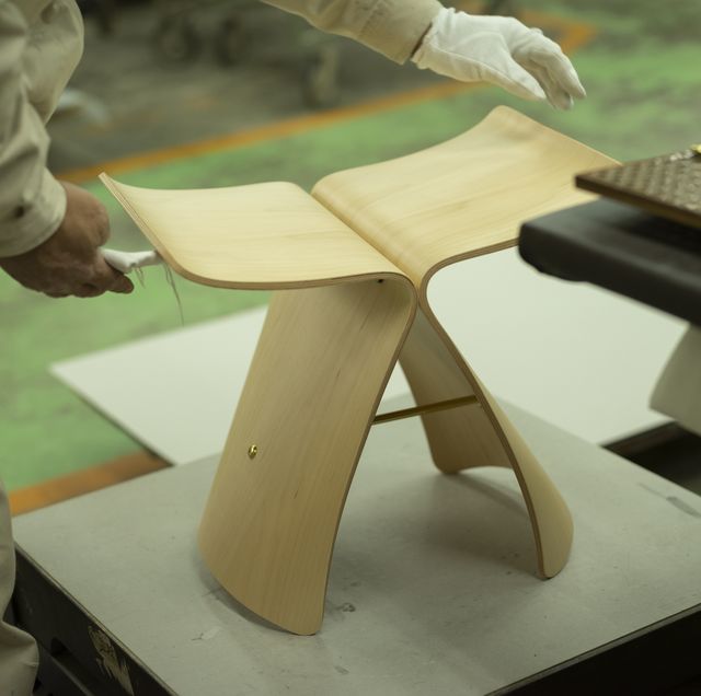 天童木工　名作椅子　バタフライスツール　柳宗理