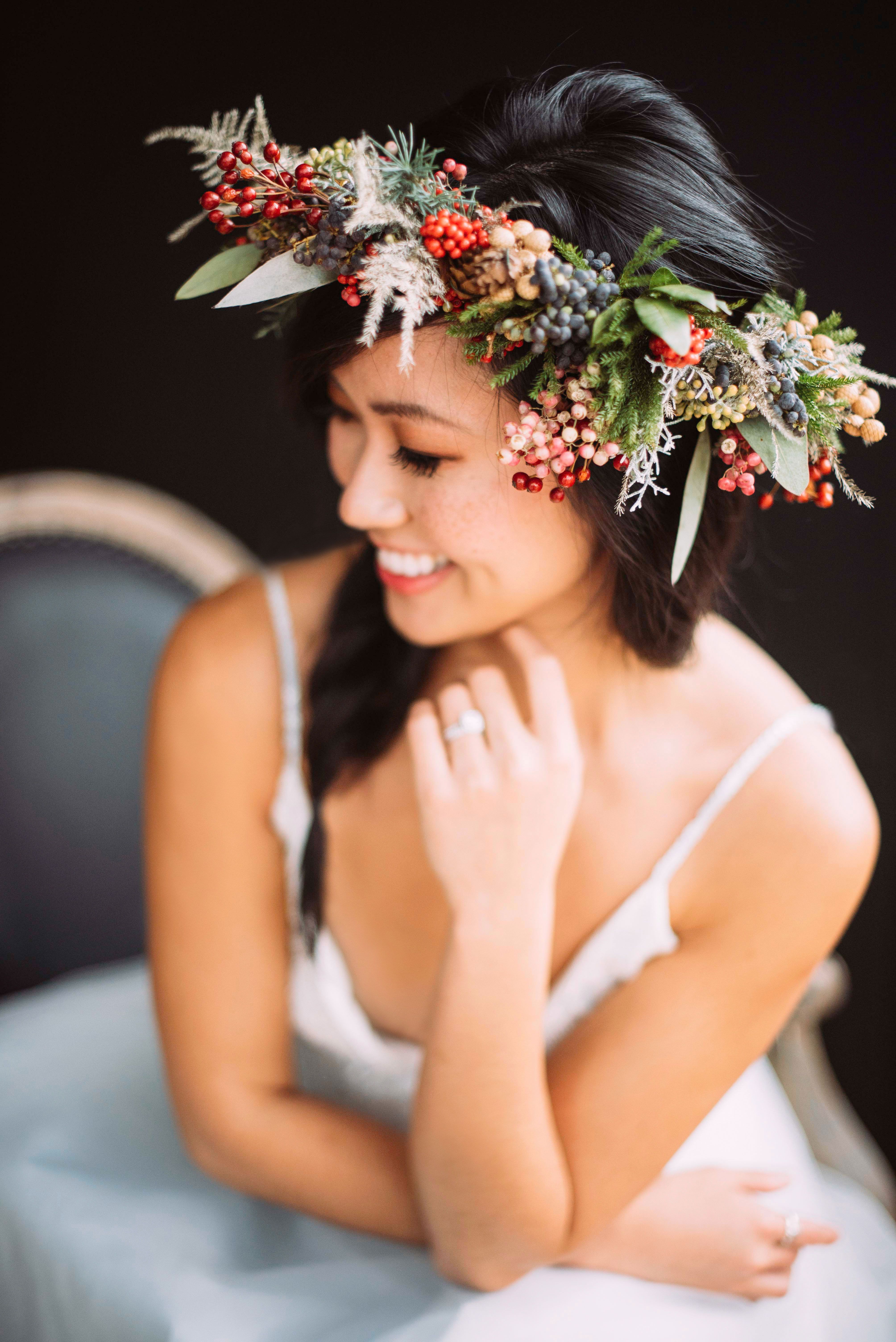 floral hoop wedding backdrop