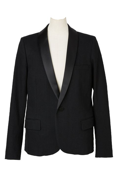 Clothing, Outerwear, Black, Suit, Blazer, Jacket, Formal wear, Sleeve, Tuxedo, Top, 