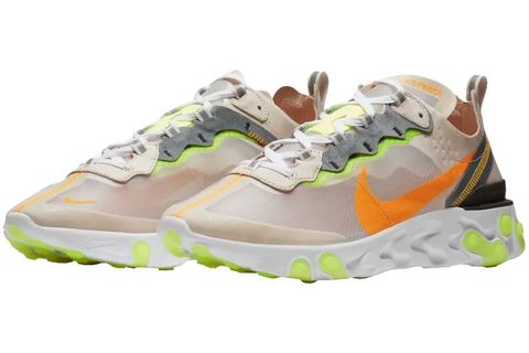 Footwear, Running shoe, White, Shoe, Product, Orange, Outdoor shoe, Yellow, Walking shoe, Athletic shoe, 