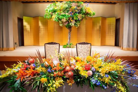圧倒的なセンス 披露宴の洗練された装花 フラワー コーディネート5選 ウェスティン都ホテル京都