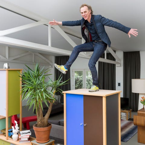 Designer Richard Hutten in his Rotterdam home
