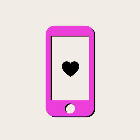 phone with heart