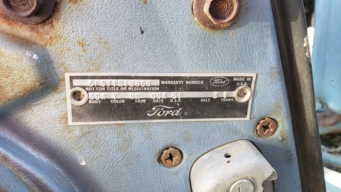 1966 ford mustang hardtop in denver junkyard
