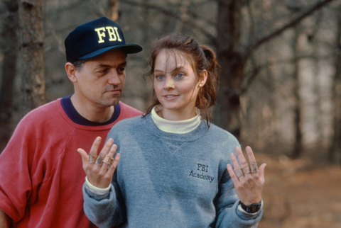 Jonathan Demme and Jodie Foster on the set of 